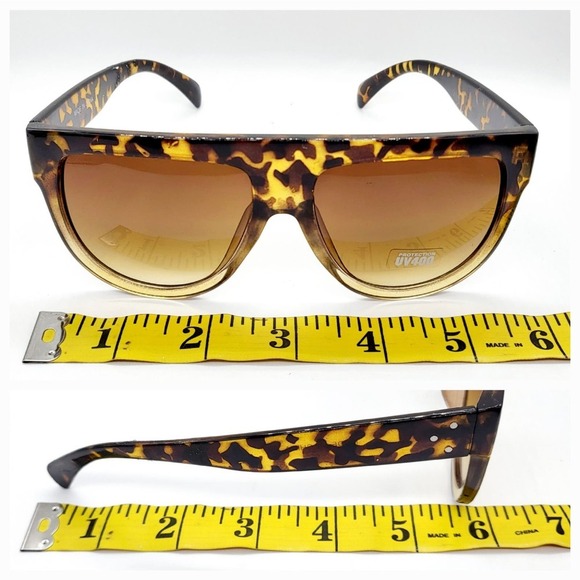 Brown and Black Cheetah Print Sunglasses - Picture 5 of 5